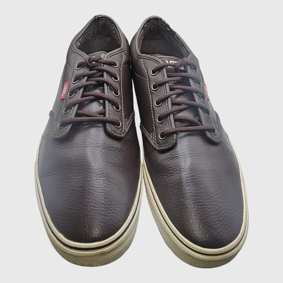 VANS Classic TC9R Chocolate Brown Leather Sneakers Mens 12 - Picture 2 of 10